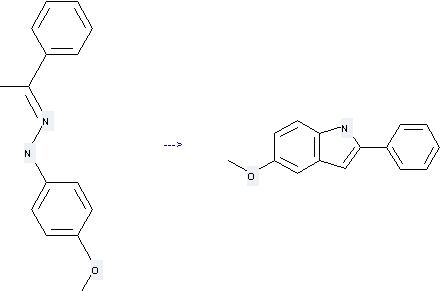 The 1H-Indole, 5-methoxy-2-phenyl- can be obtained by Acetophenone-(4-methoxy-phenylhydrazone). 